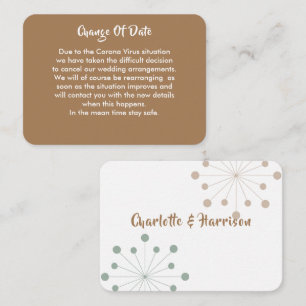 Anúncio Adiado de Alteração de Data de Casamento