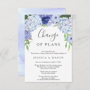 Anúncio adiado de casamento do Blue Hydrangea