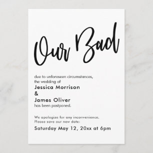 Anúncio adiado de casamento "Nossa Má" Mão