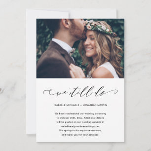 Anúncio Adiamento De Casamento Ainda Fazemos Foto