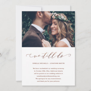 Anúncio Adiamento De Casamento Ainda Fazemos Foto