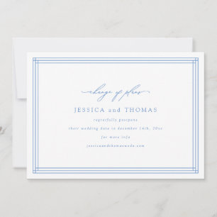 Anúncio Adiamento de Casamento da Janela Chic Mudança de D