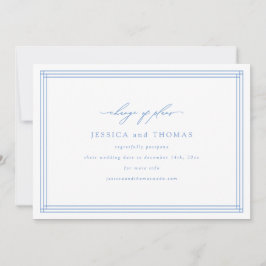 Anúncio Adiamento do Casamento Chic Window - Mudança de Da