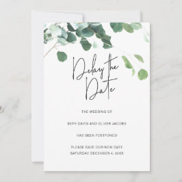 Anúncio Adiamento do Casamento Eucalipto