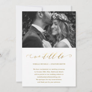 Anúncio Adiamento do Casamento Falso Ouro Ainda Fazemos Fo