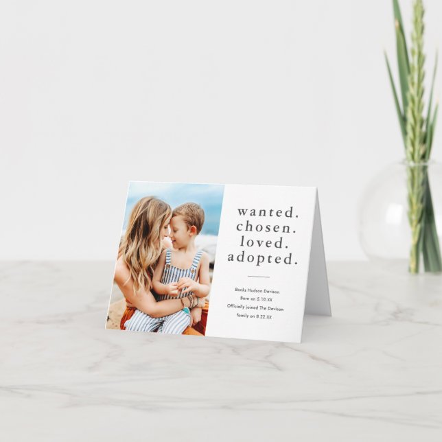 Anúncio Adoção de Foto Mínima Adotada e Amada (Frente)