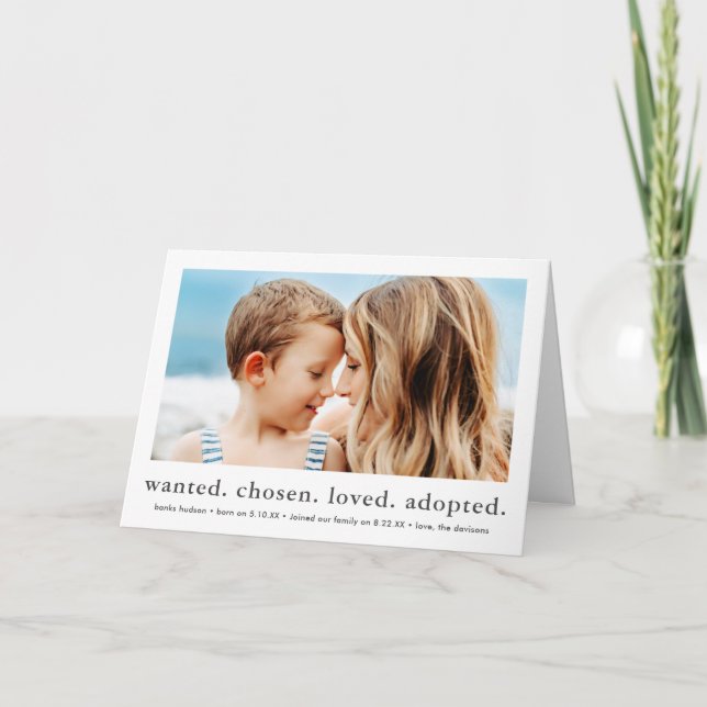 Anúncio Adoção de Foto Mínima adotada e desejada (Frente)