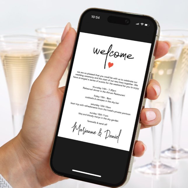 Anúncio Agenda do Itinerário do Casamento Digital Chic (Criador carregado)