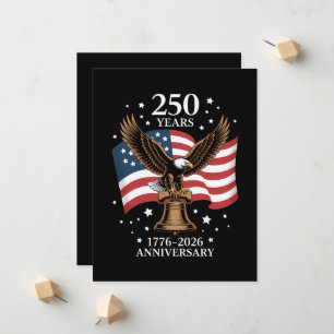 Anúncio Águia e Bandeira 250 Anos da América 1776-2026
