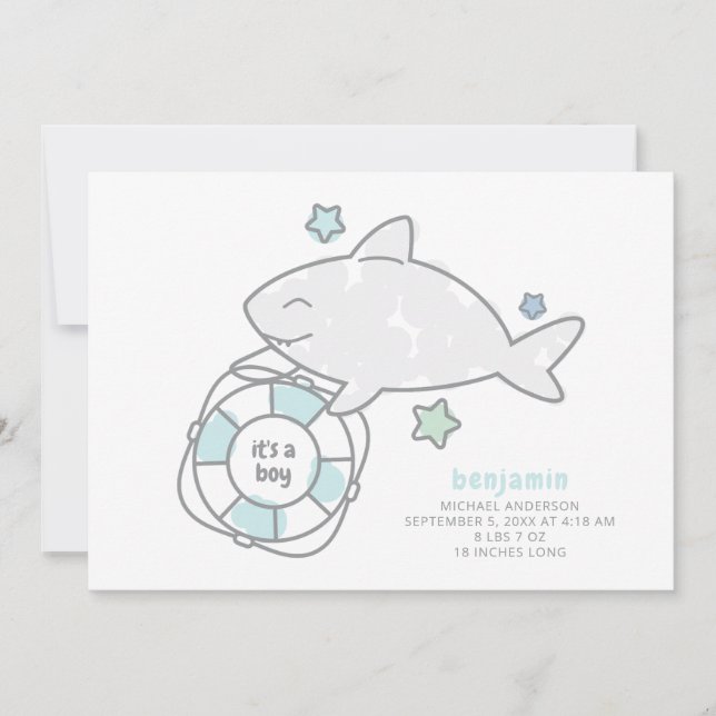 Anúncio Ahoy Baby Boy Birth (Frente)