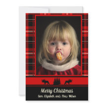 Alce no Natal da Xadrez Vermelha de Woods