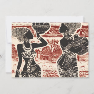 Anúncio Alegria Vintage Tribal Africano Aldeia de Mulheres