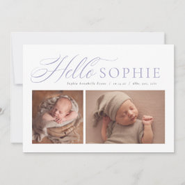 Anúncio Alô, roteiro elegante, dois partos roxos fotográfi