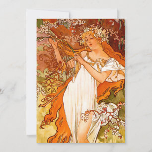 Anúncio Alphonse Mucha Art Nouveau Primavera