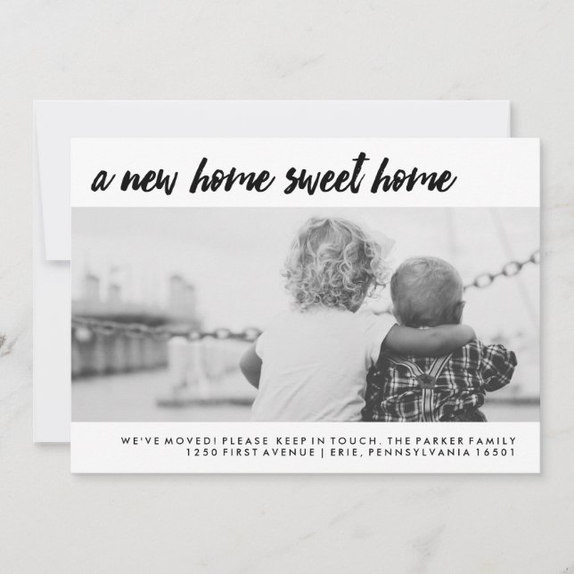 Anúncio Alteração de Endereço | Foto da família moderna (Frente)