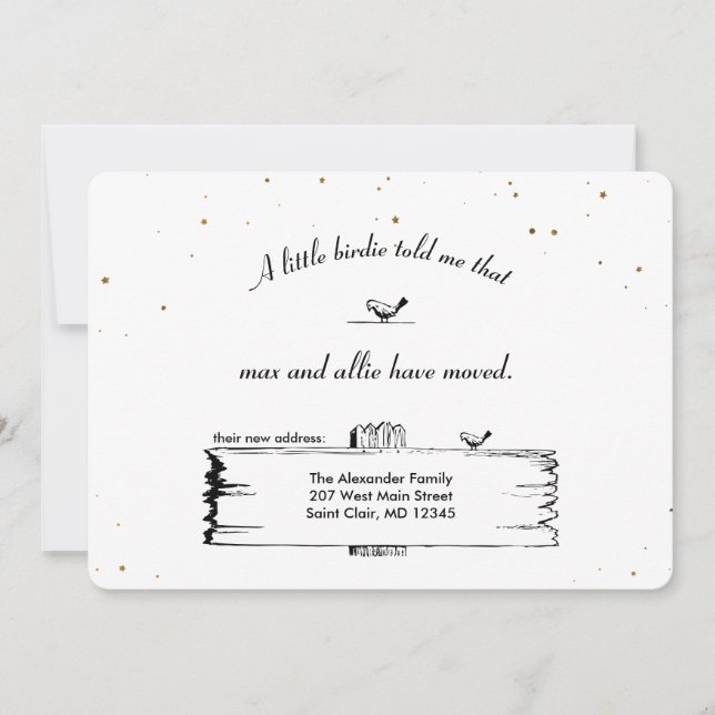 Anúncio Alteração de Pássaros de Sinais de Endereço com Es (Frente)