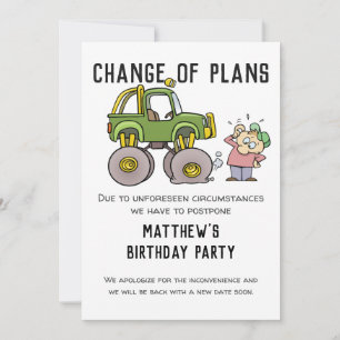 Anúncio Alteração De Planos Cancelamento Do Partido Adiar