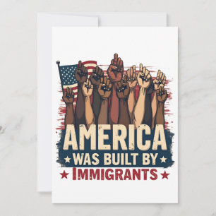 Anúncio América foi construída por imigrantes Trump Democr