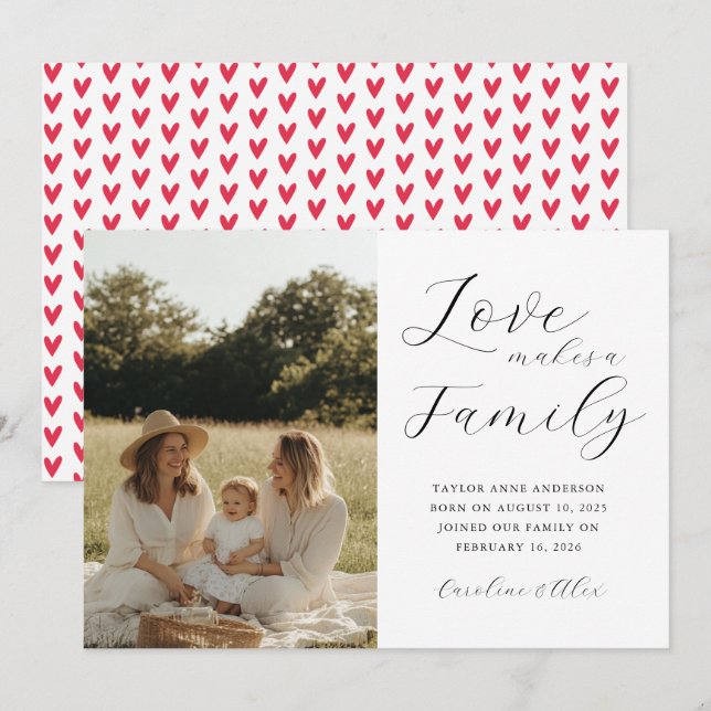 Anúncio Amor Faz Nascer Uma Foto Familiar (Frente/Verso)