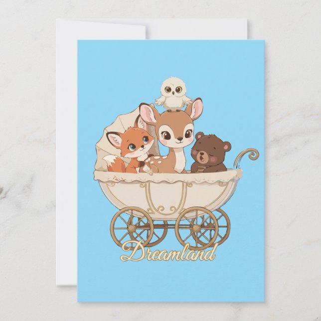 Anúncio Animais de Floresta de Sonho | Bebê Raposa, Veado (Frente)