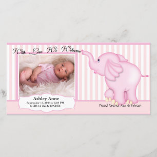 Anúncio Aniversário da Bebê Elefante