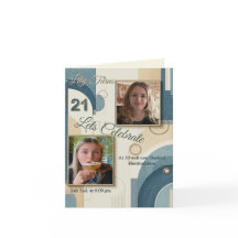 aniversário de 21 anos Almond floresce creme azul