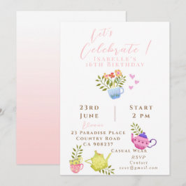 Anúncio Aniversário de bules e cobaias