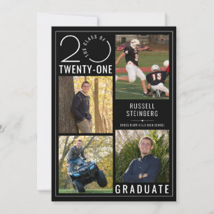 Anúncio Ano de Classe de Estilista Preta de Graduação Mode