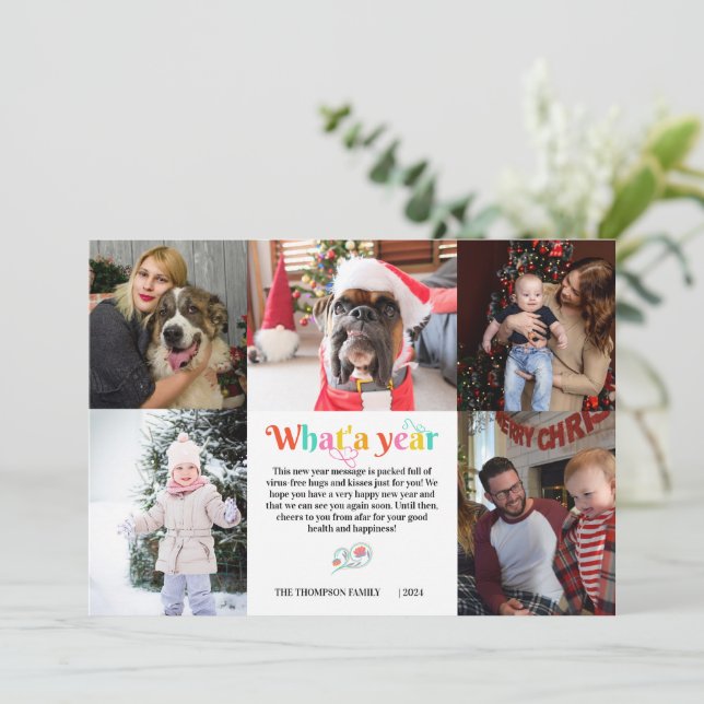 Anúncio Ano Novo Brilhante na revisão 5 grade de colagem d (Em pé/Frente)