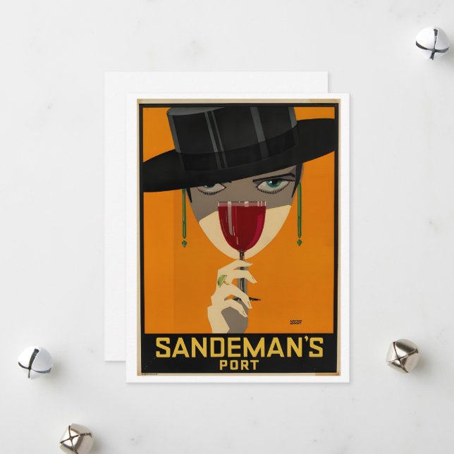 Anúncio Antigo da Sandeman (Frente/Verso In Situ)