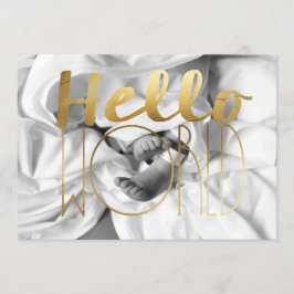 Anúncio Anunciamento do Hello World Gold Foil Baby | Foto
