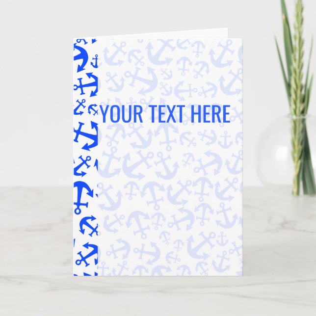 Anúncio Anunciamento do Padrão de Âncora Marinha Azul (Frente)