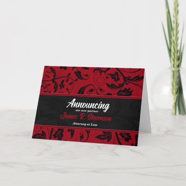 Anúncio Anunciando o Red Damask do parceiro comercial (Frente)