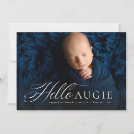 Anúncio Apelido clássico de saudação de script, um nascime