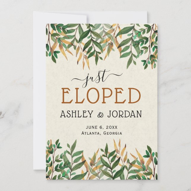 Anúncio Apenas Casamento Eloped (Frente)