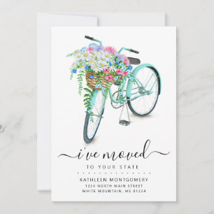 Anúncio Aqua Bicycle Daisy Floral Basket Moving