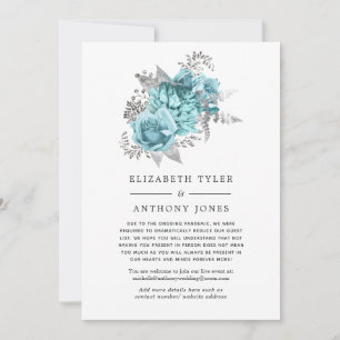 Anúncio Aqua e Silver Vintage Shabby Reduziram Lista de Co