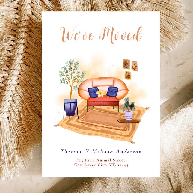 Anúncio Aquarela Boho Mudamos Novo Endereço  (Criador carregado)