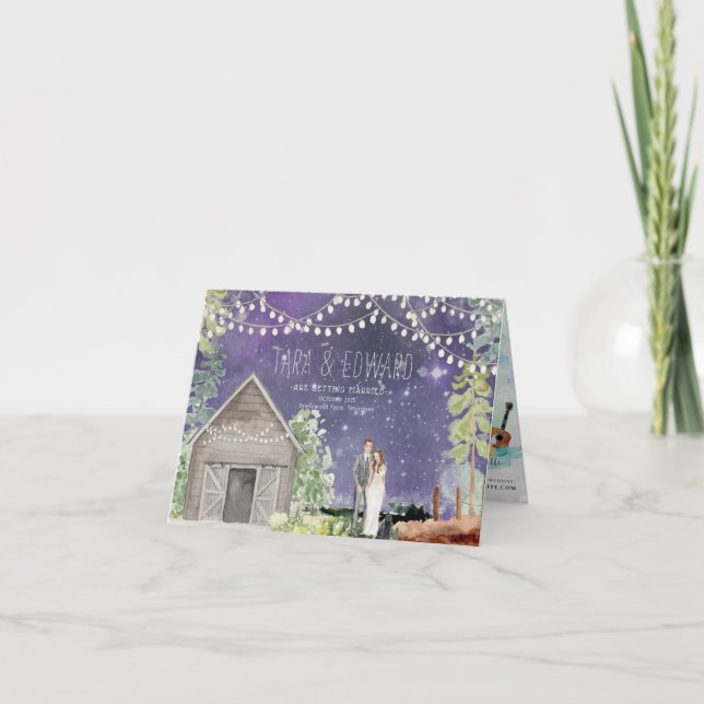 Anúncio Aquarela Casamento Salve a Data | Nashville (Frente)