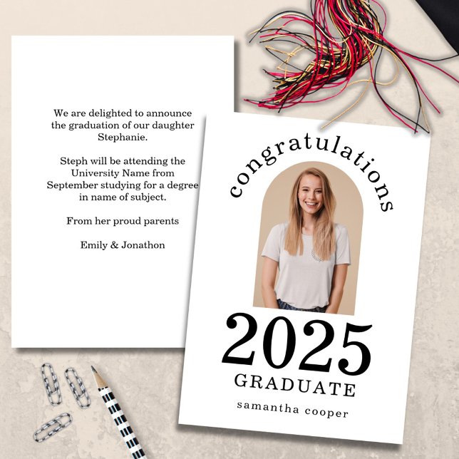 Anúncio Arch Photo Congrats Nome do Formando 2023 (Front and rear view)