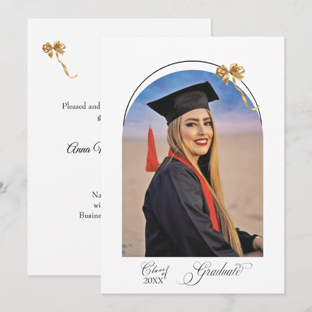 Anúncio Arco de Formatura com Laço - Foto (Frente/Verso)