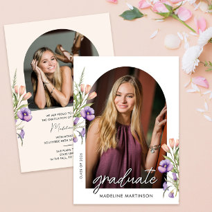 Anúncio Arco de Formatura de Foto Floral Botânica