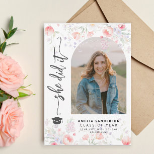 Anúncio Arco de foto de flores silvestres boho formatura 