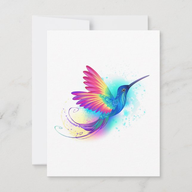 Anúncio Arco-Íris Exótico Hummingbird (Frente)