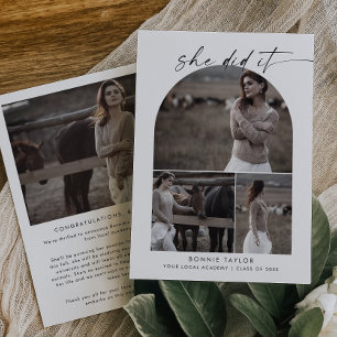 Anúncio Arco Moderno Ela Fez Isso Graduação De Colagem Fot