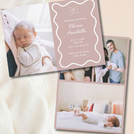 Anúncio Arco rosa-rosado com poeira personalizada Wavy Boh