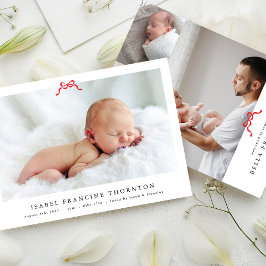 Anúncio arco vermelho simples bebê natal