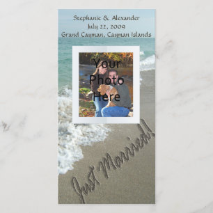 Anúncio Areia Escrevendo na praia, Recem casados