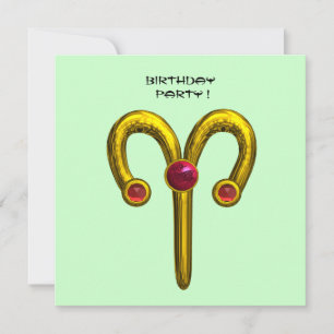 Anúncio ARIES RUBY, vermelho-violeta amarelo-claro