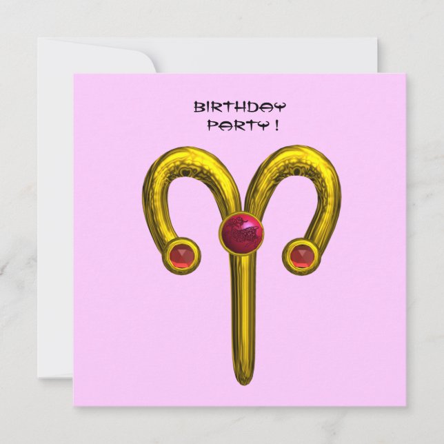 Anúncio ARIES RUBY, vermelho-violeta amarelo-claro (Frente)